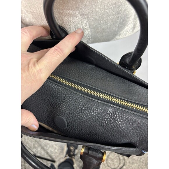 Smythson of Bond St Eliot Mini Tote Black Leather Top Handle Bag Crossbody - Picture 2 of 14